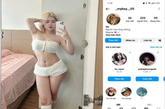 Mykey xinh gái ngoan hiền háng rộng hấp dẫn